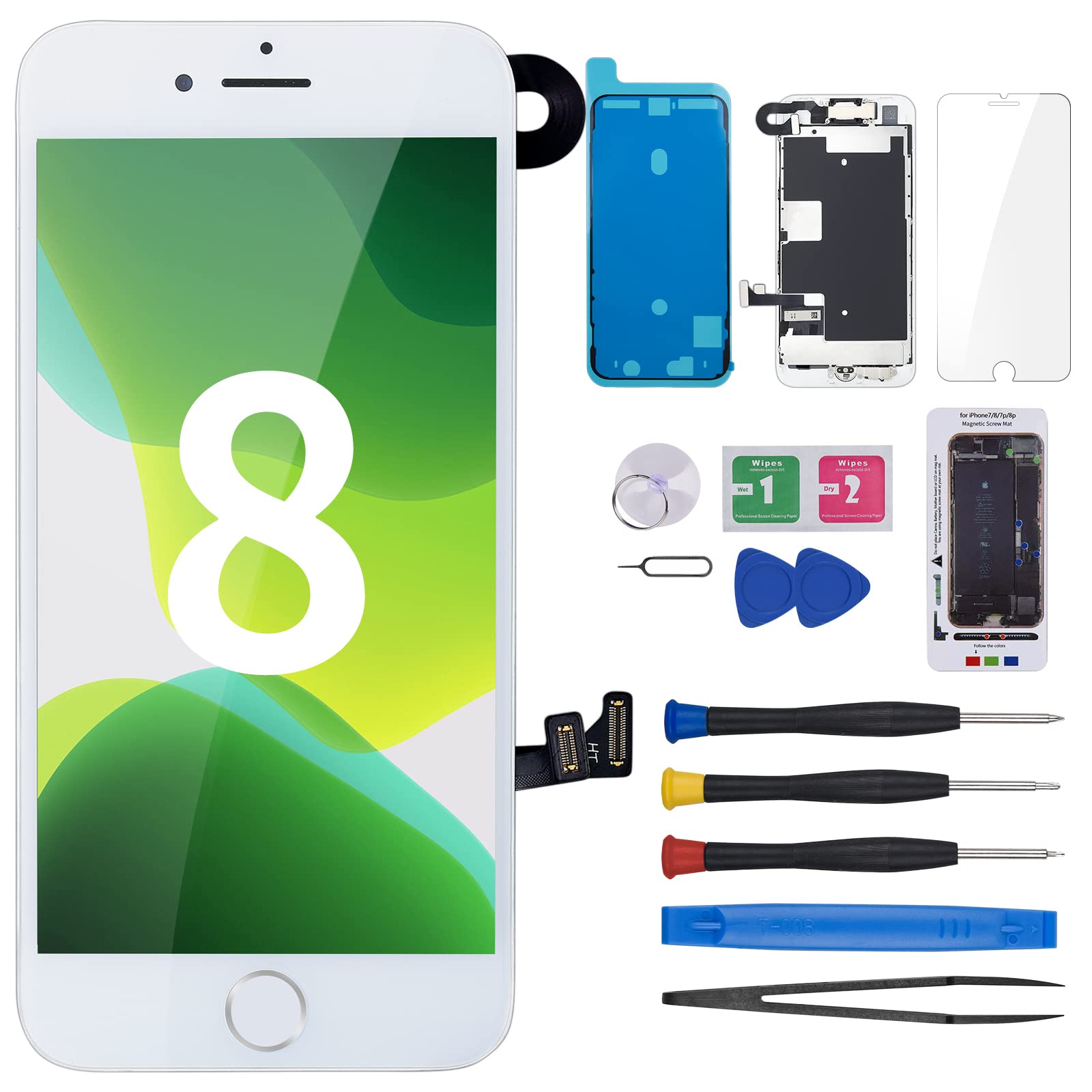 For Iphone 8 Screen Replacement With Home Button White 4.7'' For Iphone Se 2Nd 2020 Lcd Display 3D Touch Digitizer Full Assembly